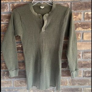 Vintage Hunting olive green thermal shirt